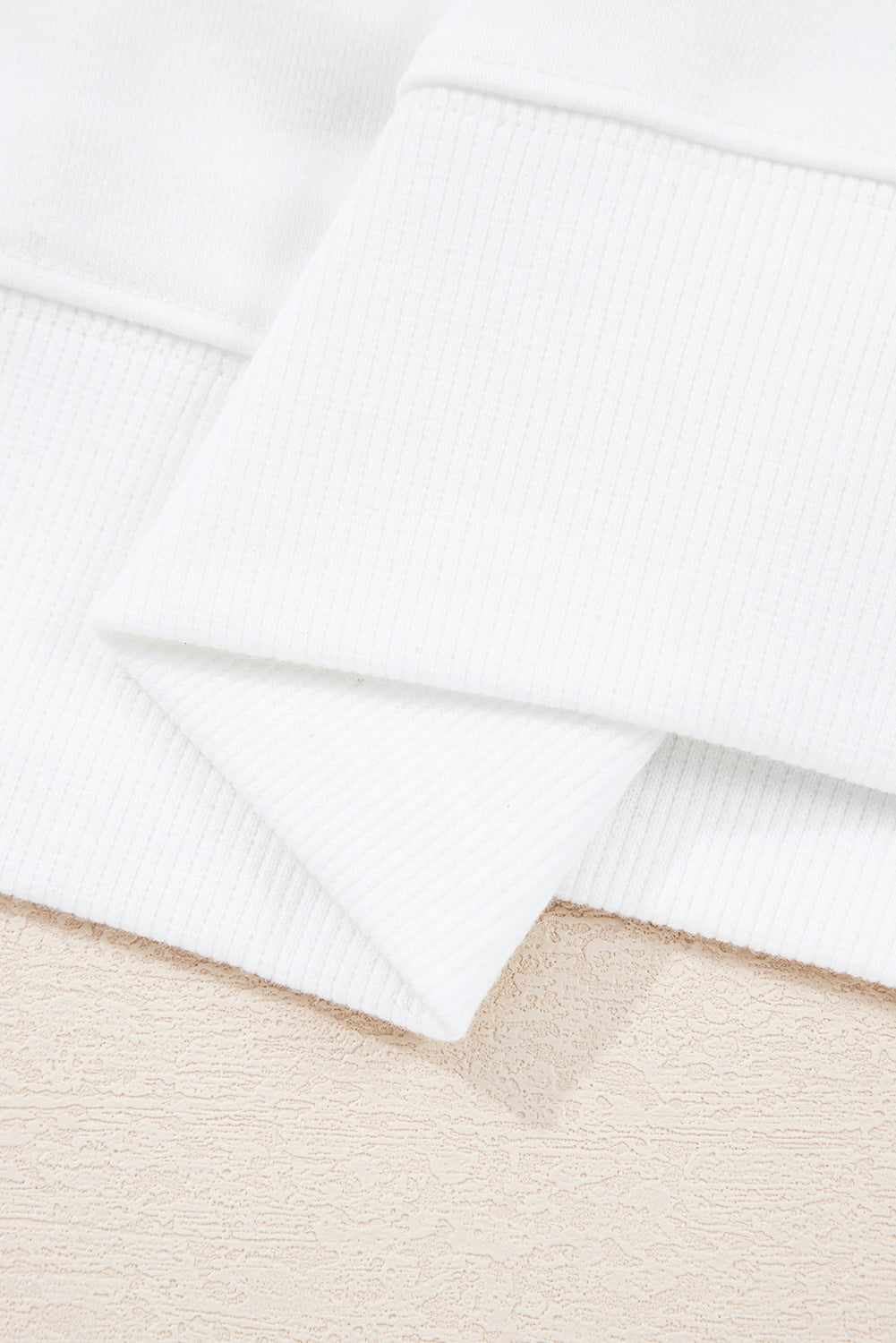 Beige Big Bow Accent Plus Size Drop Shoulder Sweatshirt