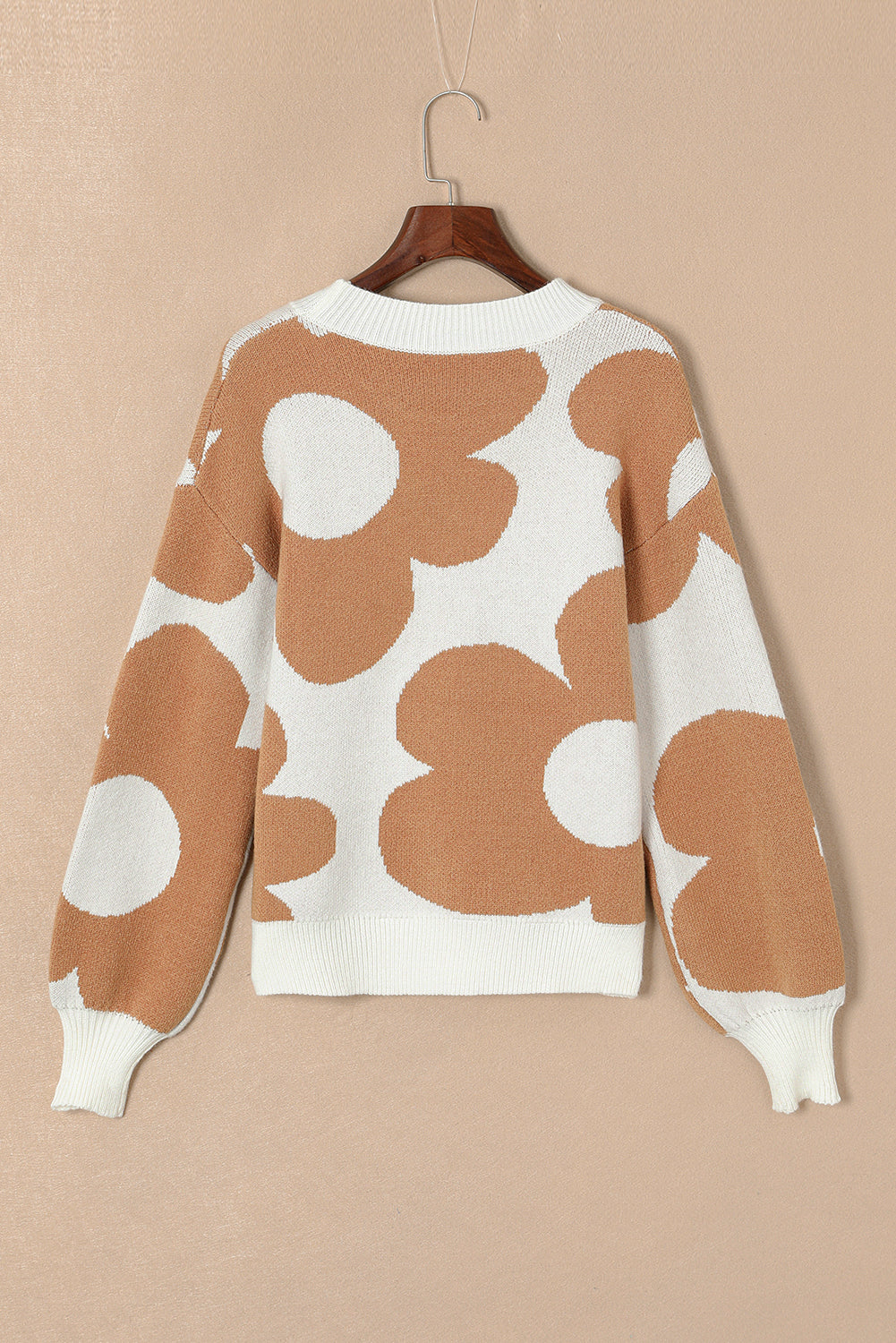 Abigail Pattern Drop Shoulder Sweater