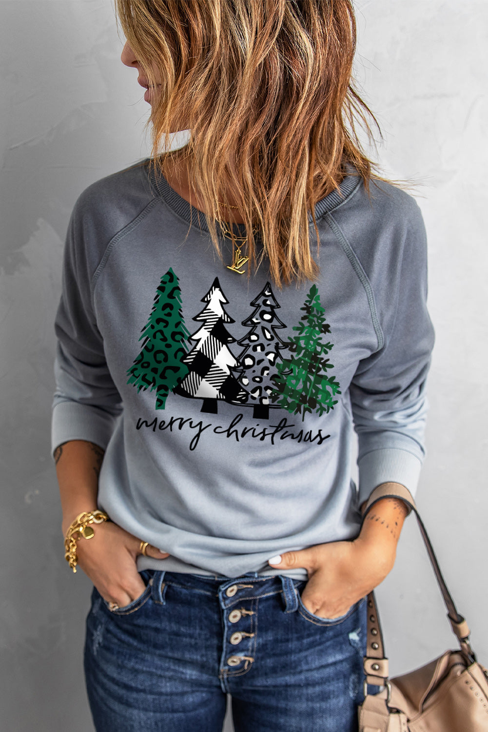 Ella Color Print Graphic Sweatshirt