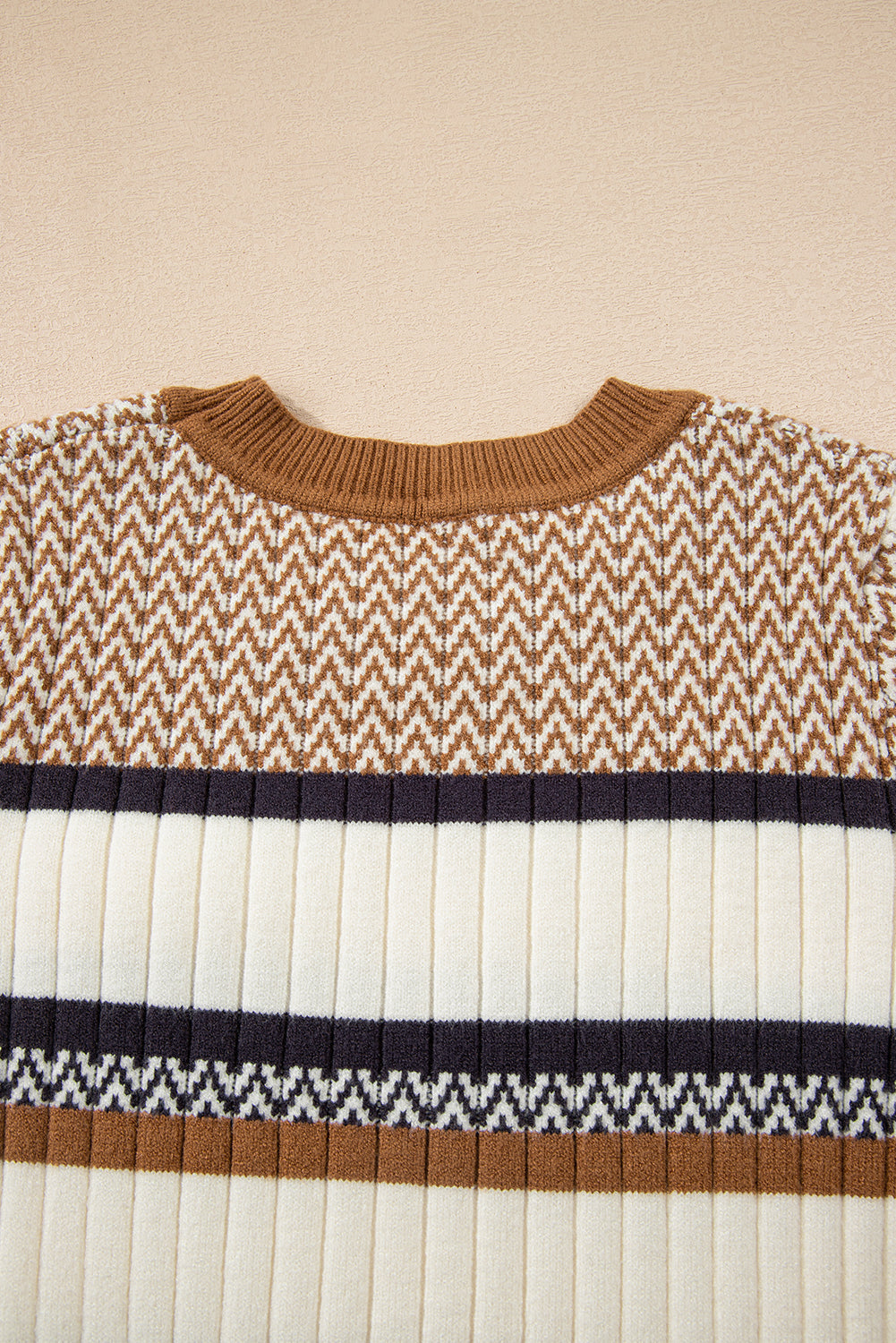Avery Ribbed Trim Slim Sweater