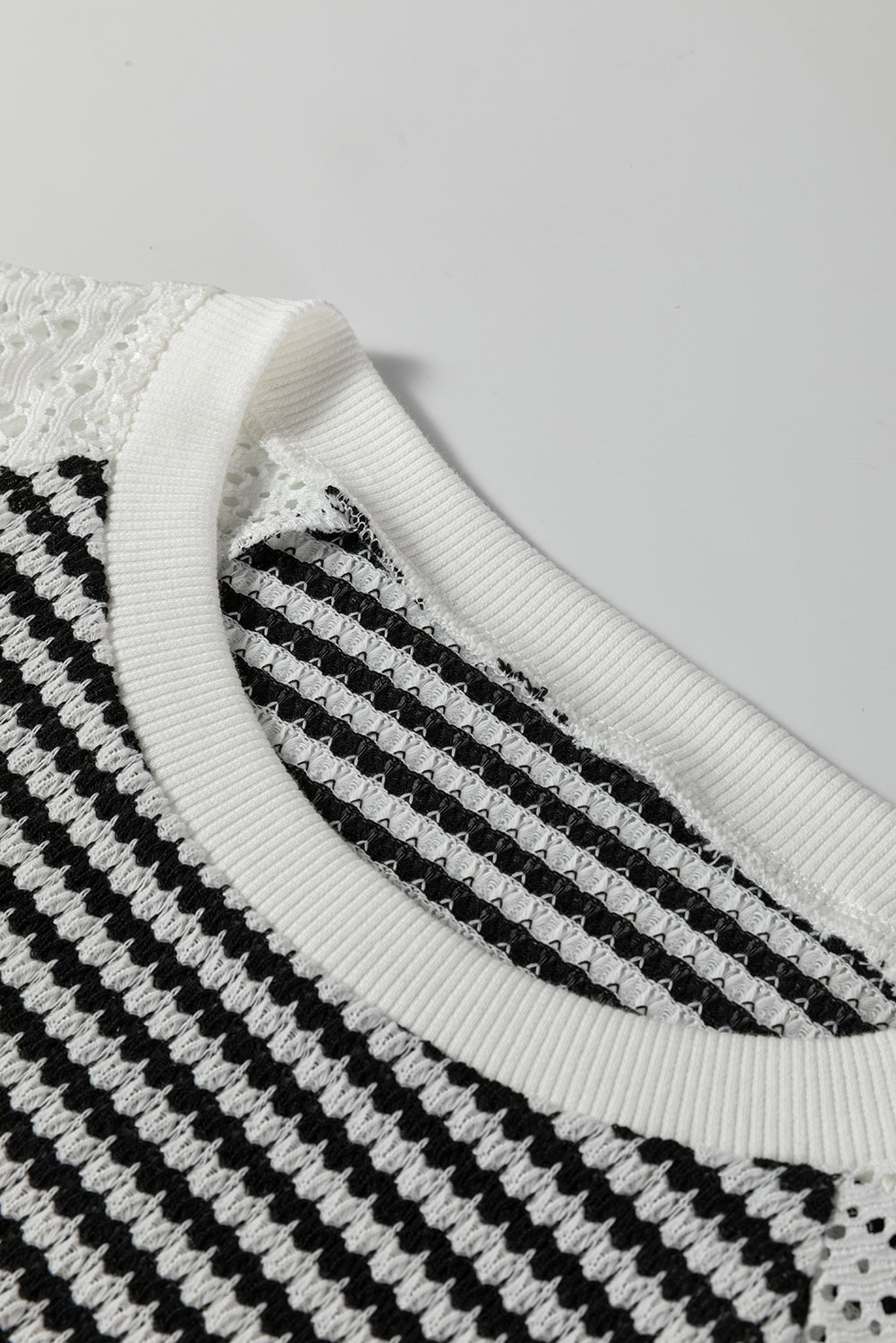 Taylor Hollowed Lace Patchwork Long Sleeve Top