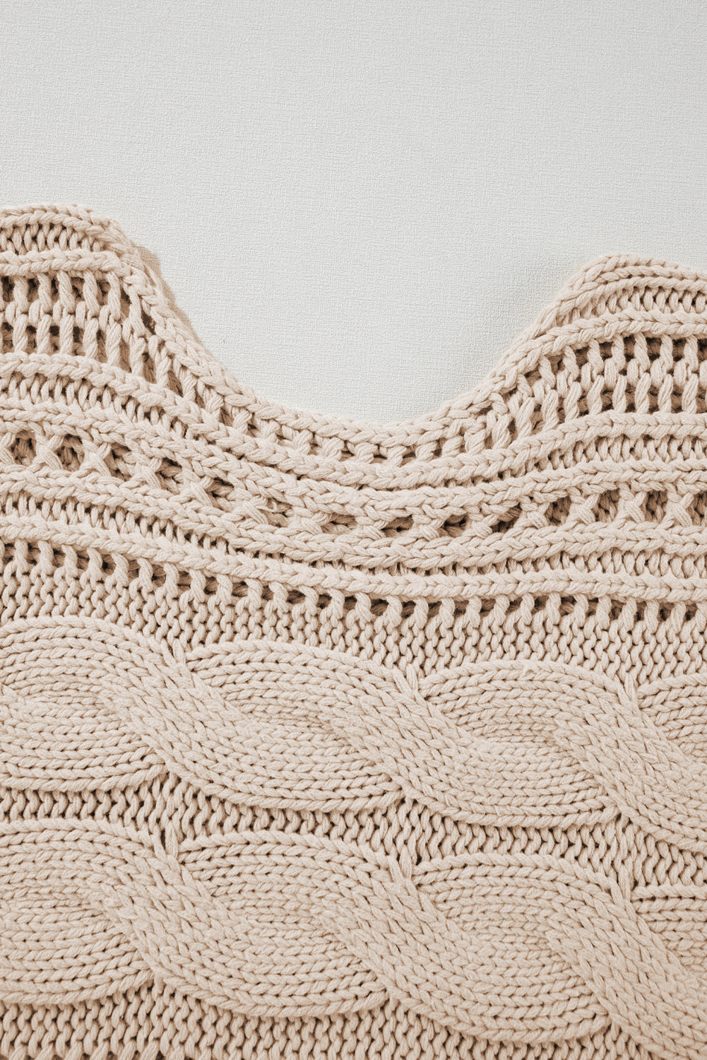 Emma Cable Knit Cropped Sweater
