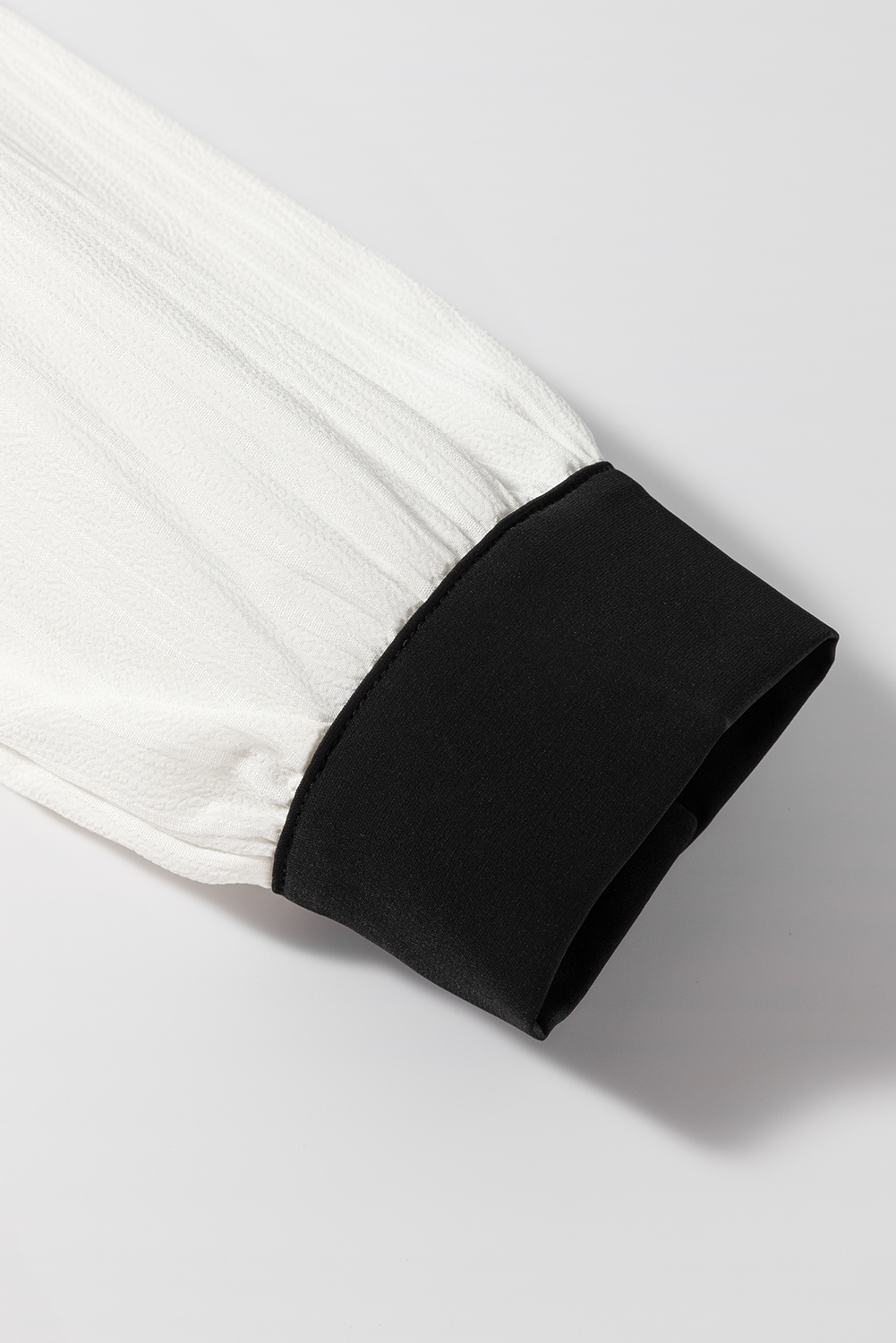 Ramila Textured Colorblock Elegant Blouse