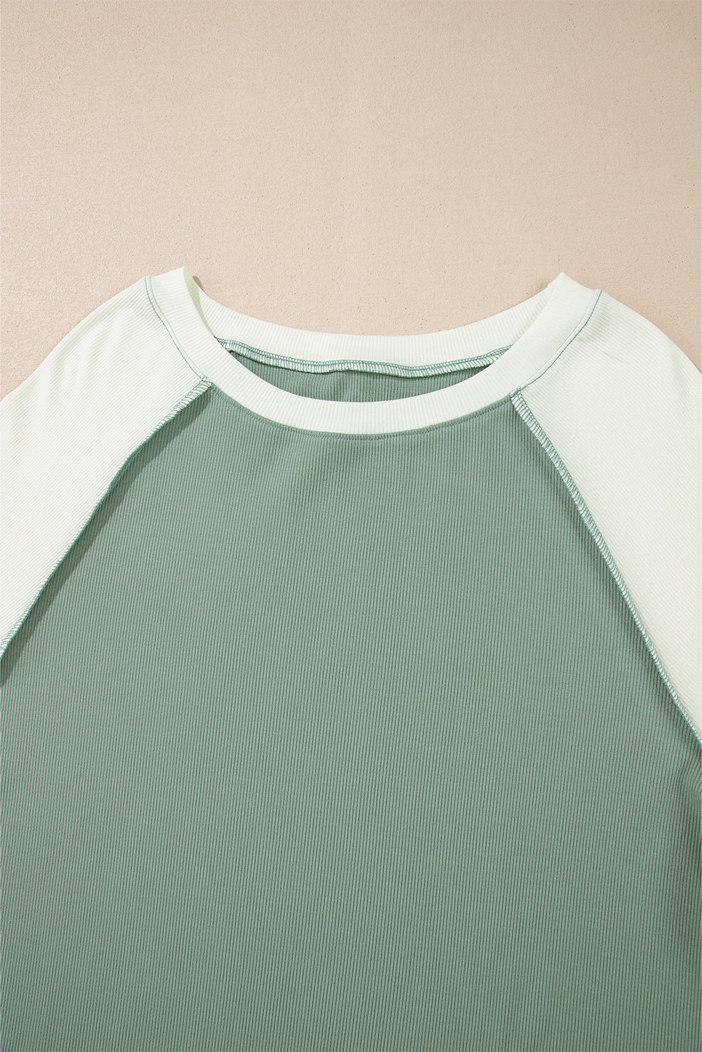 Faye Colorblock Patchwork Raglan Long Sleeve Top