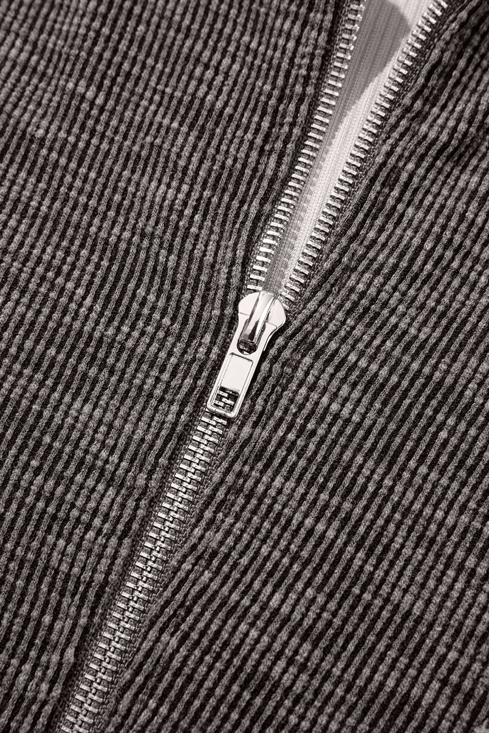 April Collar Zip Hooded Pullover