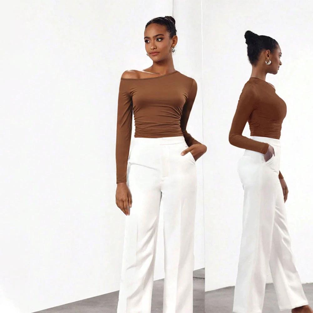 Y2K Off-Shoulder Long-Sleeve Bodysuit