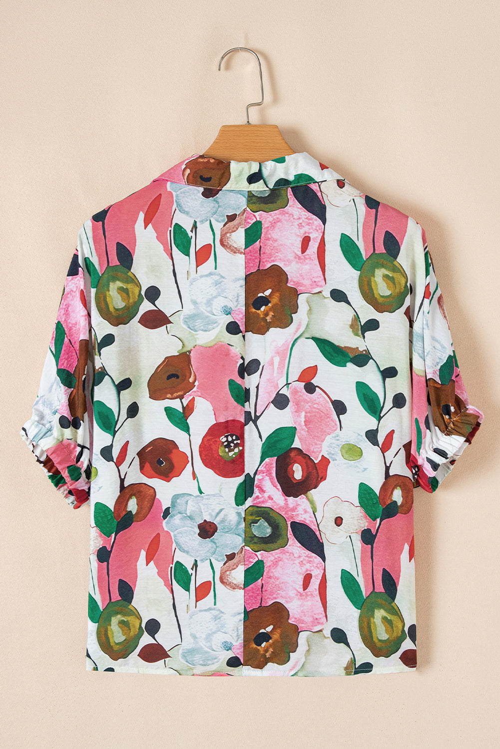 Adele Floral Slit V Neck Blouse