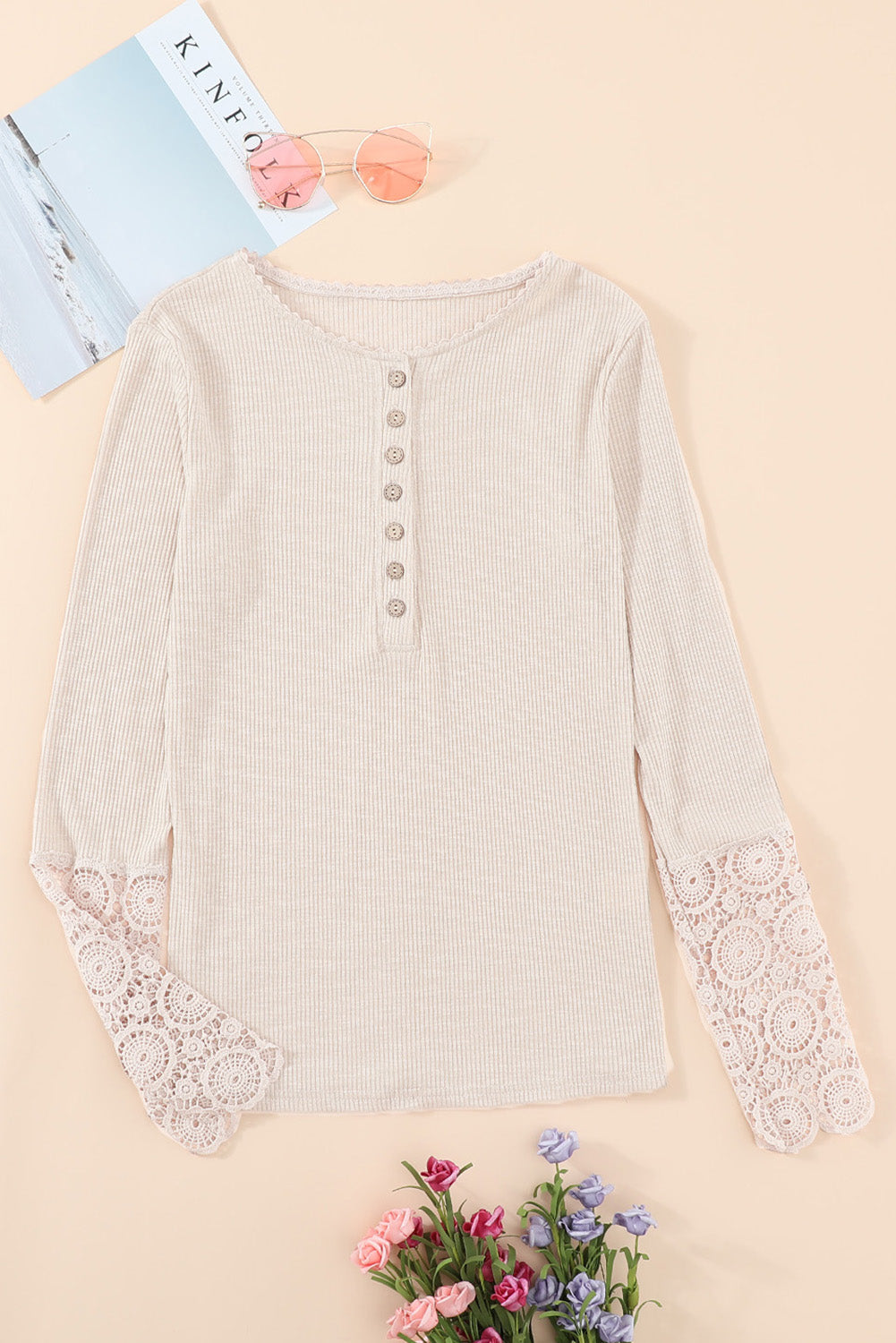 Denver Lace Hem Sleeve Top