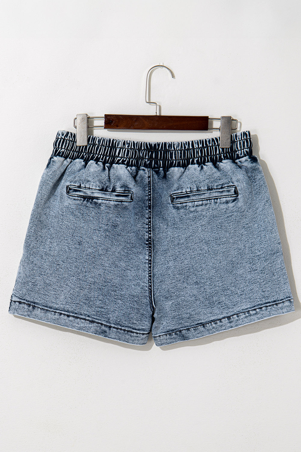 Cielo Drawstring Pocketed Denim Shorts