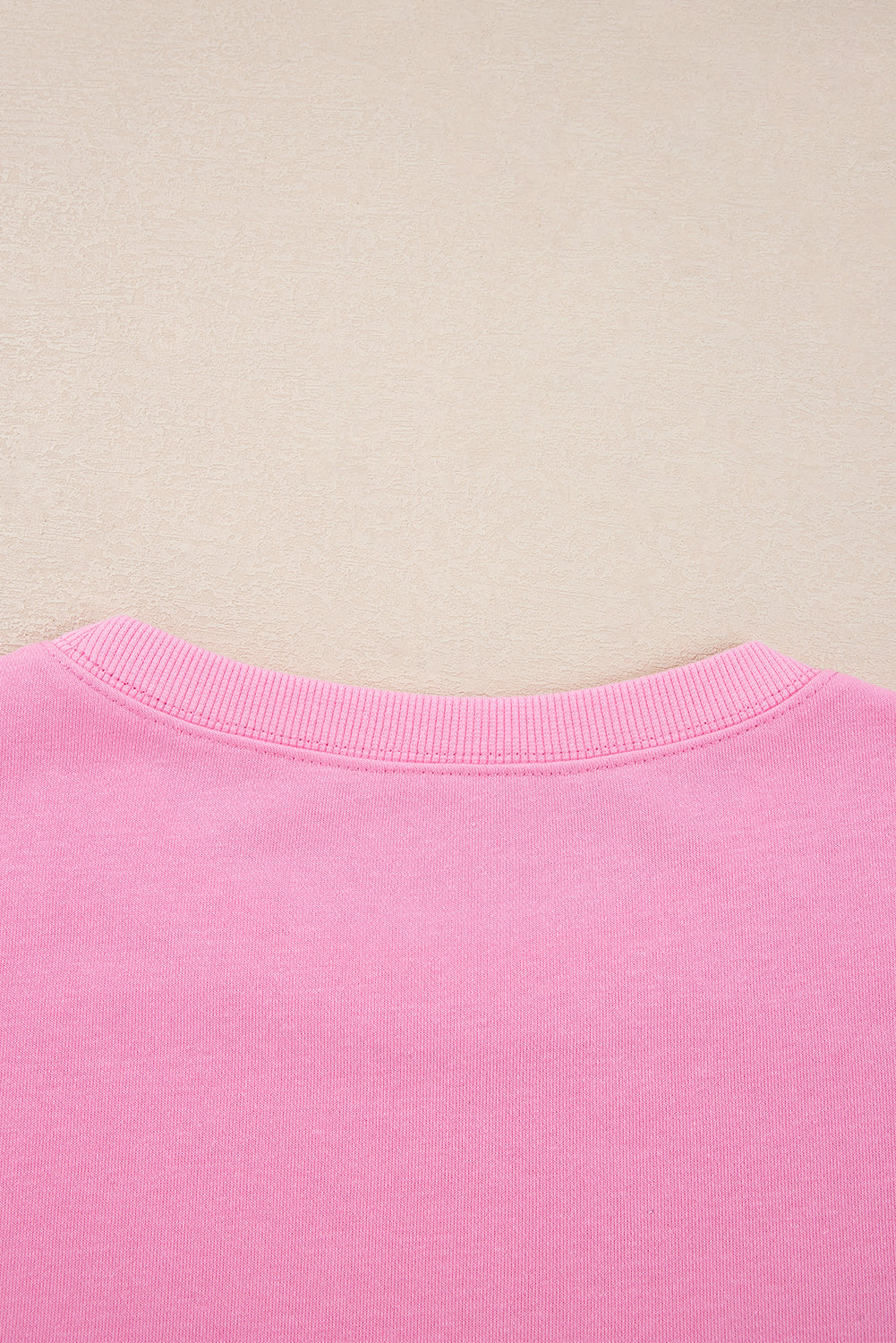 Pink Big Bow Lace Embroidered Dolman Sleeve Slit Plus Size Sweatshirt