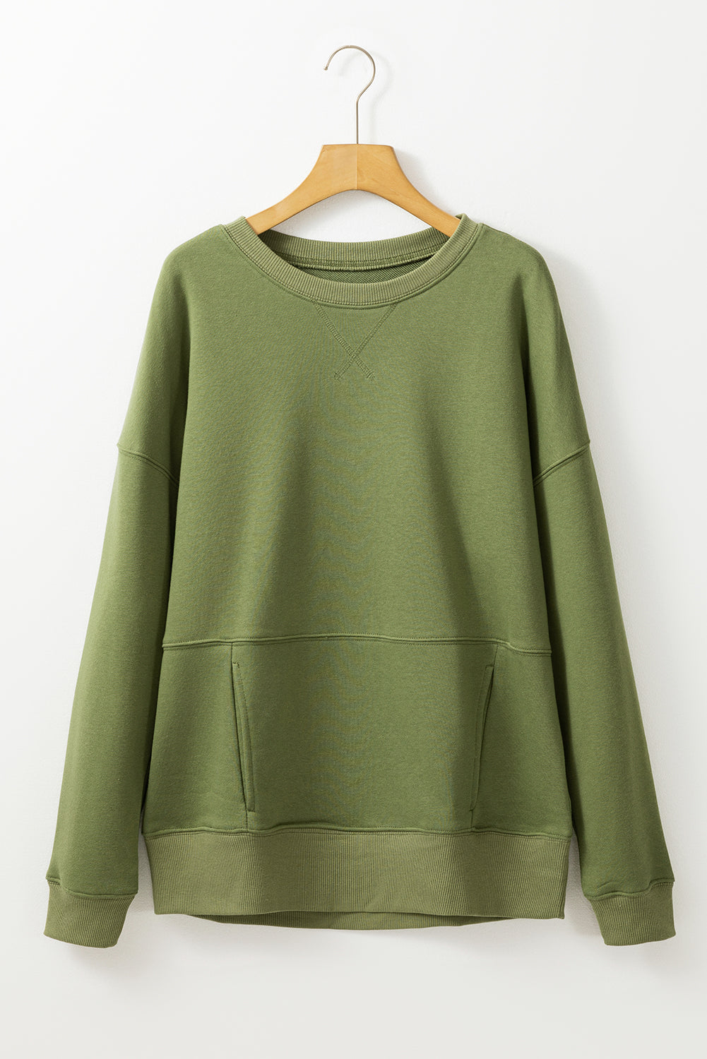 Ainsley Crisscross Stitching Loose Sweatshirt