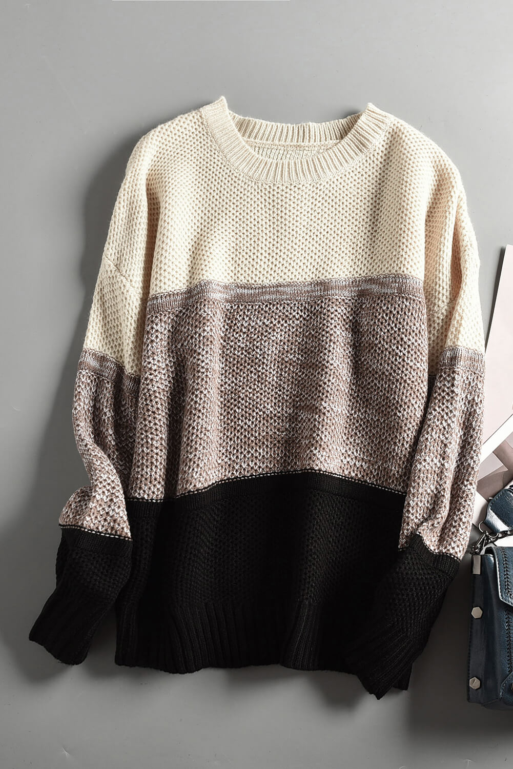 Elizabeth Netted Texture Pullover Sweater