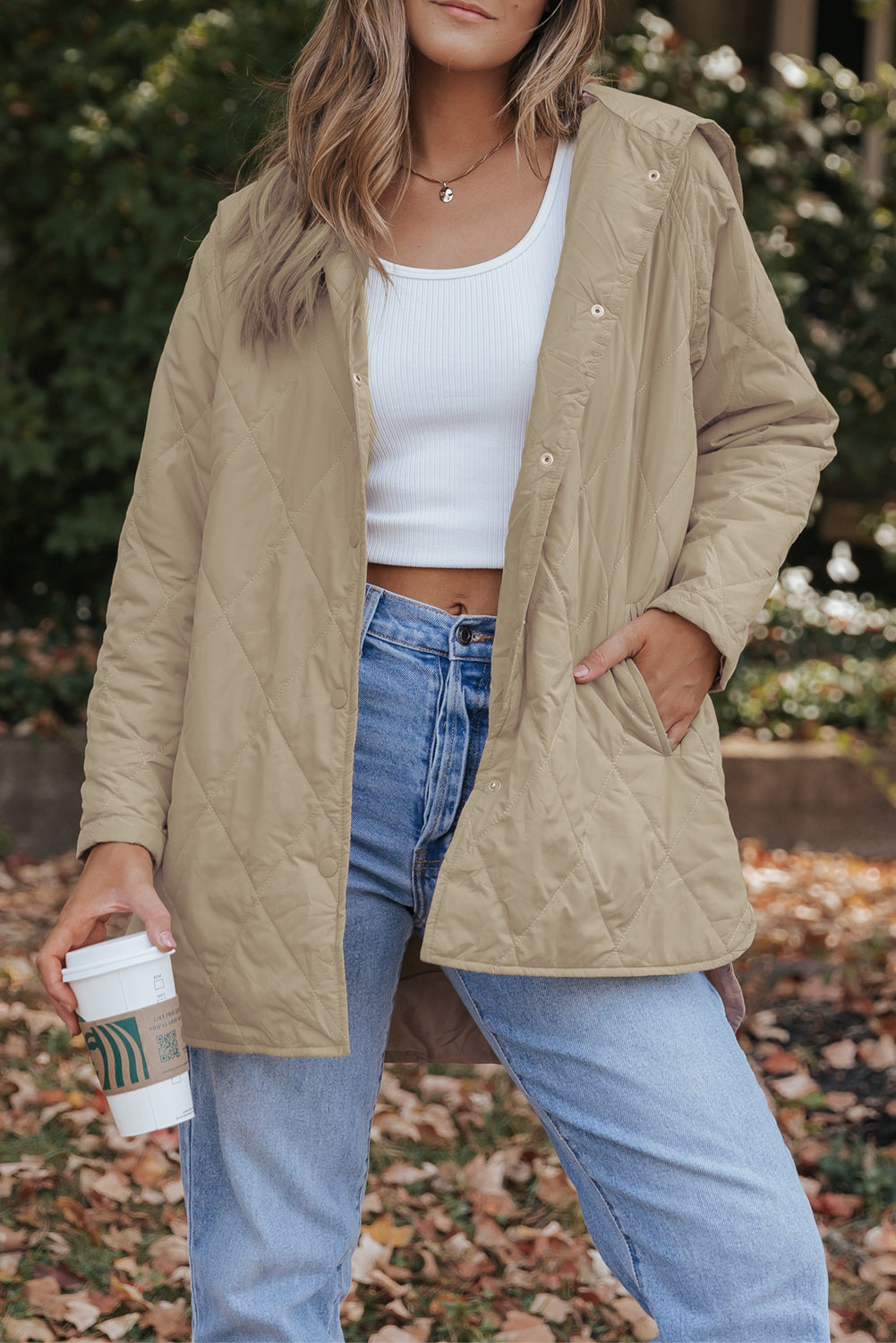 Amelia Snap Hooded Puffer Coat