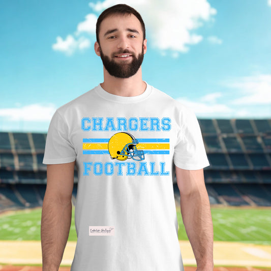 Chargers Football - distressed design tee, sweatshirt or hoodie