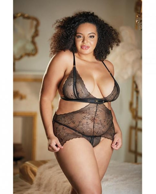 Allure Lace Peek-A-Boo Chemise & G-String Set