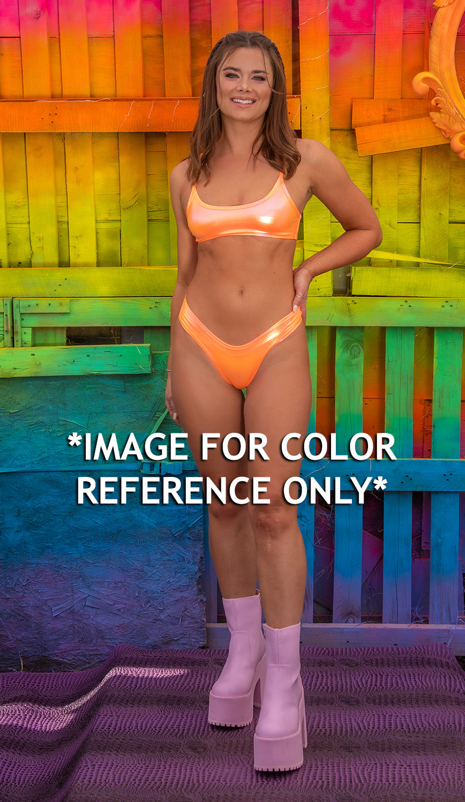 Galactic Glow Metallic Spaghetti Strap Tank