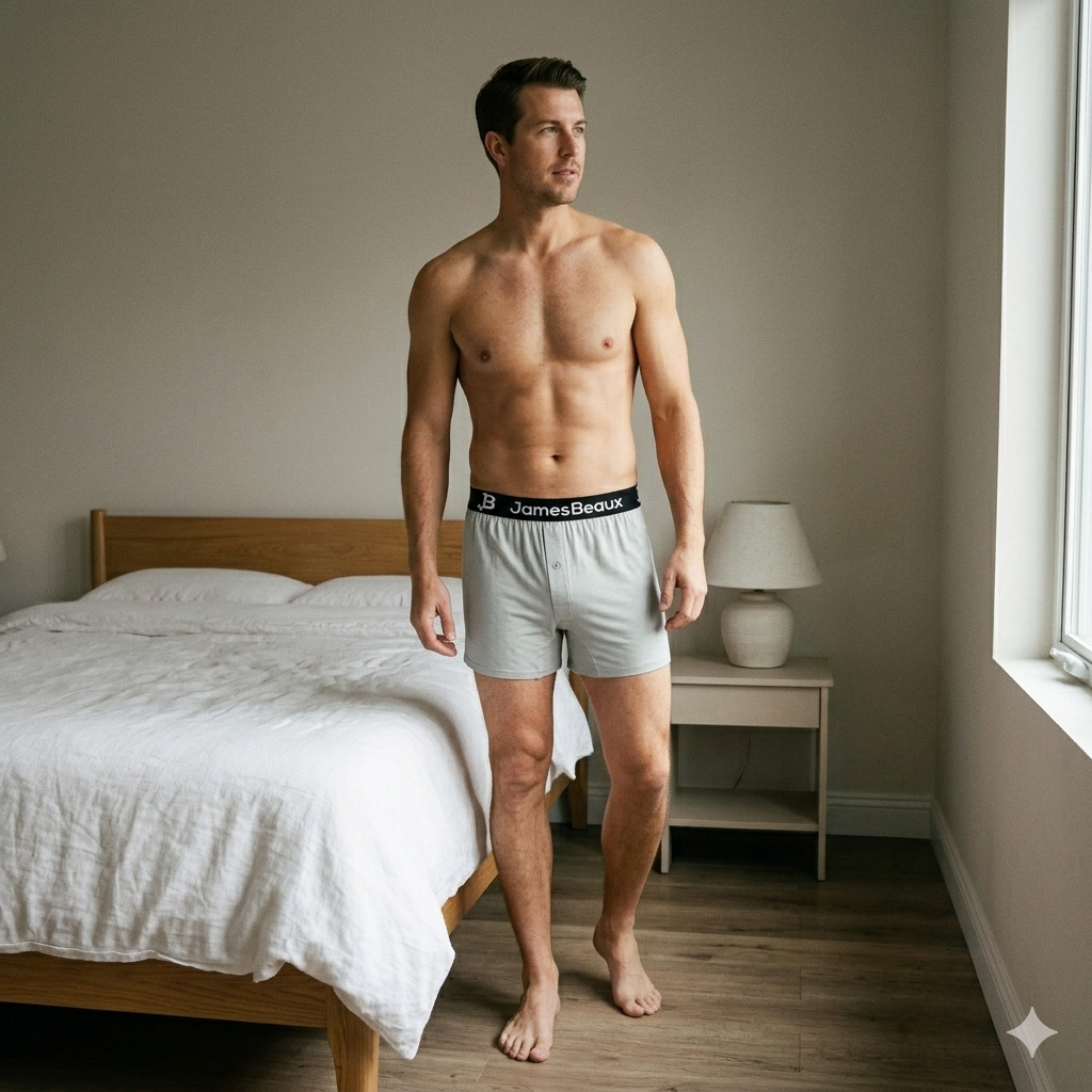 Bóxers grises de hombre 95% viscosa de bambú