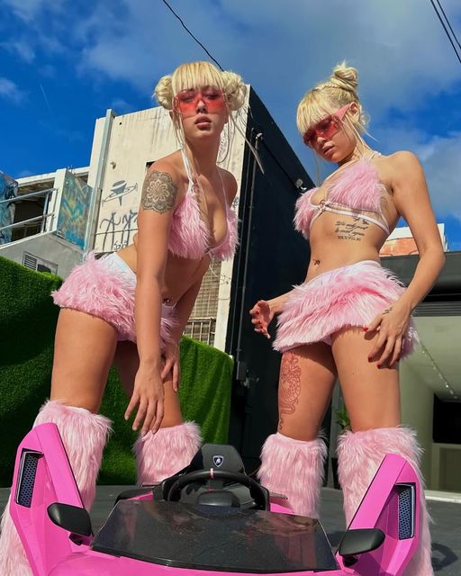 Neon Nights Faux Fur Skirt