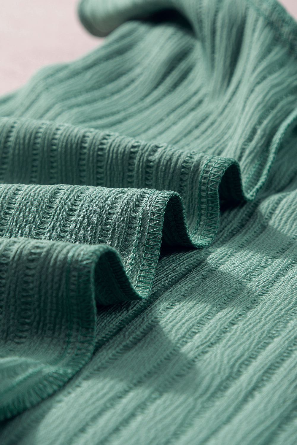 Capri Ruffled Half Sleeve V Neck Textured Top.