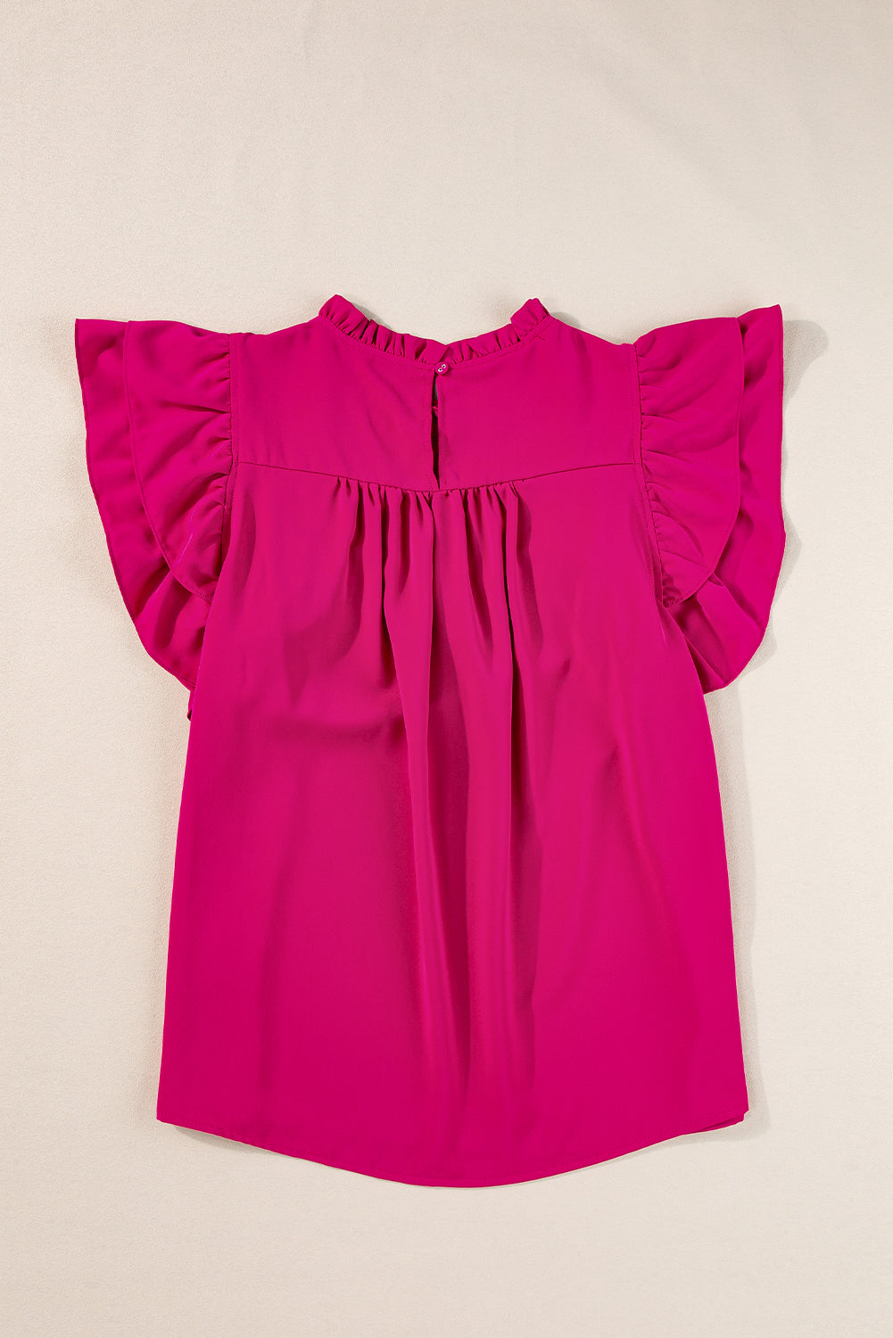 Dayana Ruffled Flutter Sleeve Pleated Blouse