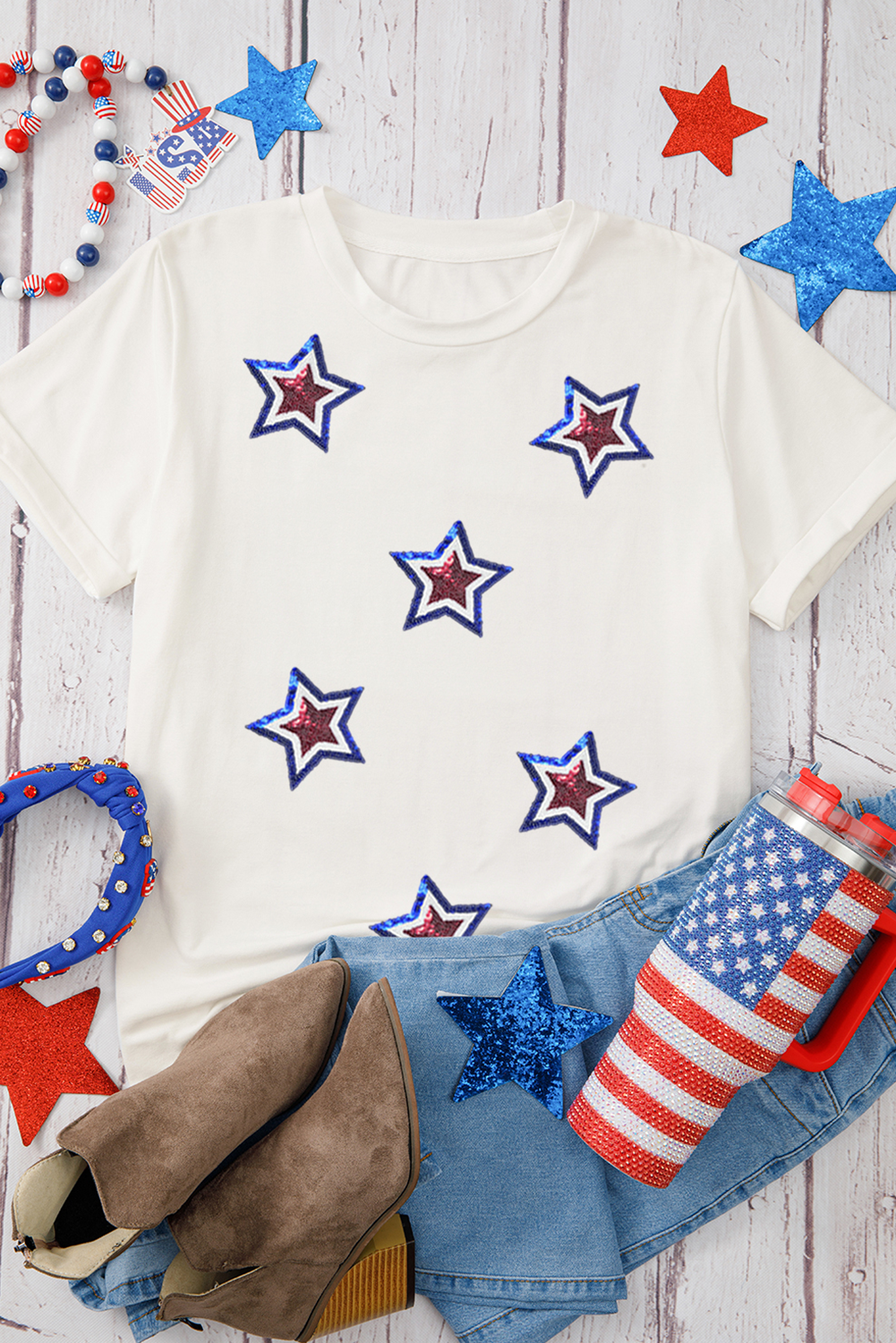 Sequin Star Tee