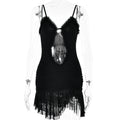 Backless Mesh Splicing Sling Cropped Short Dress for Women – Sexy Trend - Cnasti Strings and Thangs