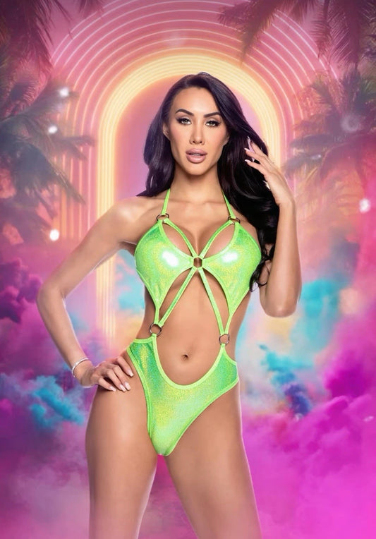 Shimmer Romper with Ring Detail