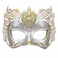 Gilded Elegance Gold Silver Mask