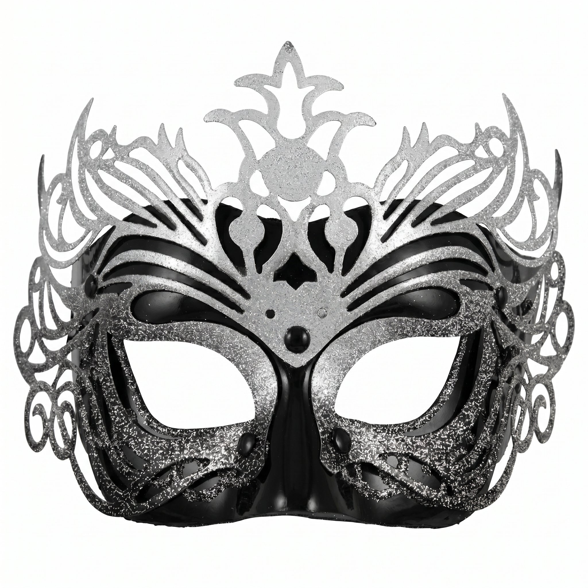 Black Silver Masquerade Mask: Midnight Elegance