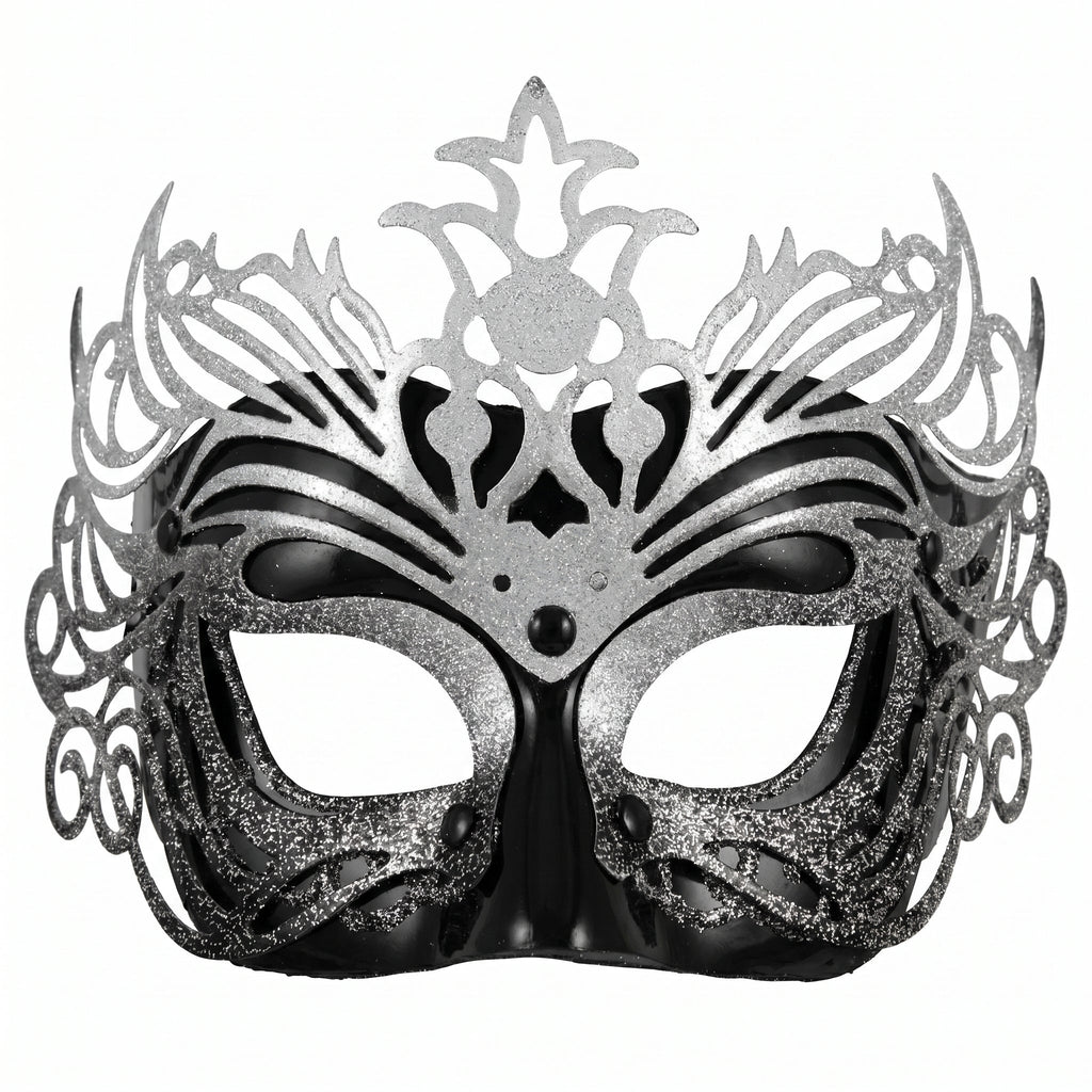 Black Silver Masquerade Mask: Midnight Elegance