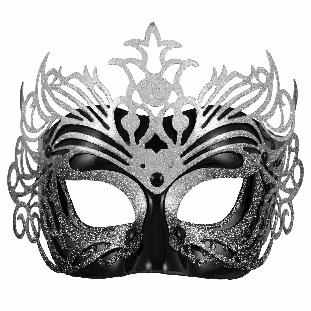 Black Silver Masquerade Mask: Midnight Elegance