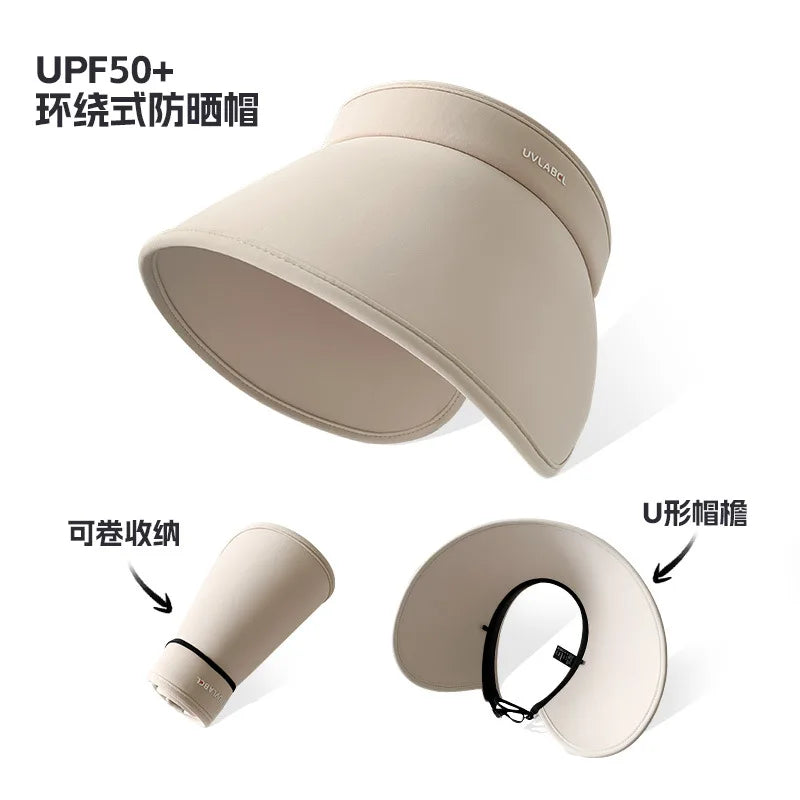 Summer Wide Brim Floppy Visor Hat – Oversized Sun Protection Hat for Beach, Pool & Resort Wear