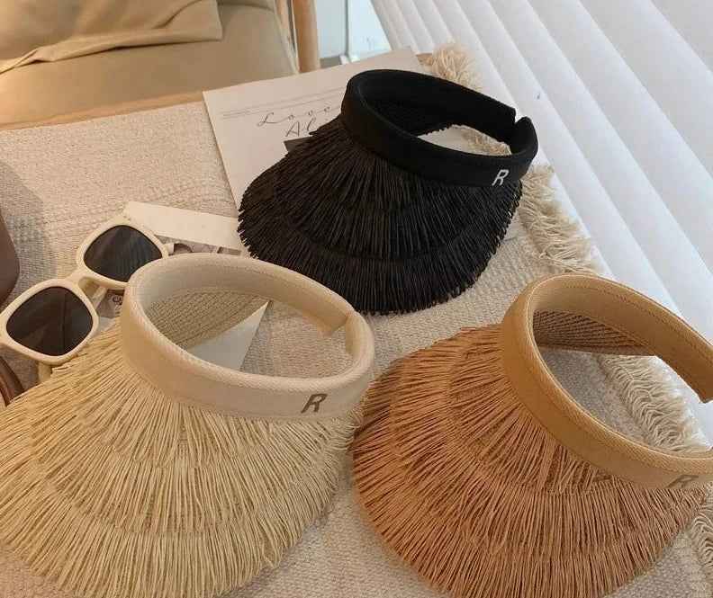 Summer Straw Sun Visor Hat