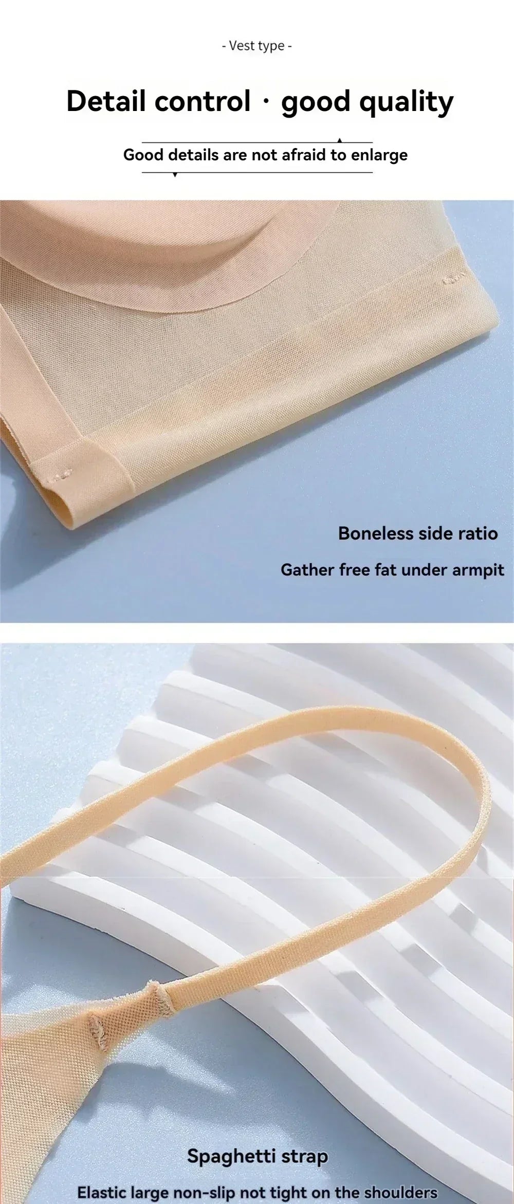 3PCS Ultra-Thin Breathable Ice Silk Top Bras Women's Bustier Underwear Seamless Back Halter Vest Wrap Wireless Bras Solid Color