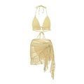 Saffie girl Halter Bandage three piece swimsuit