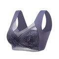 Ice Silk Seamless Push-Up Bralette – Plus Size Lace Wireless Bra