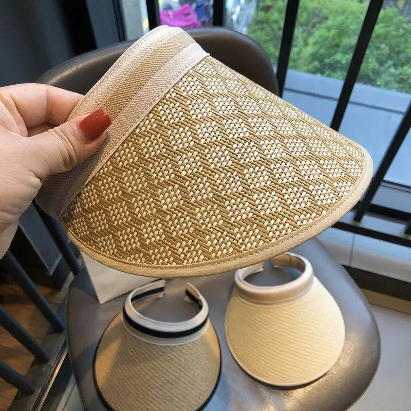 Straw Sun Visor Hat - Trendy Summer Accessory