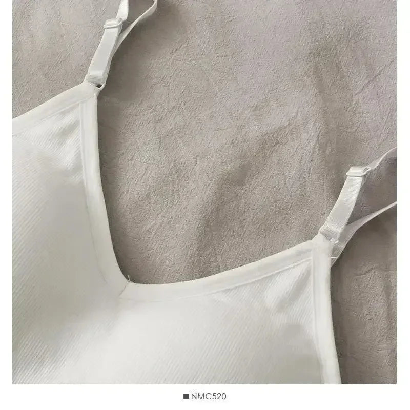 Built-In Bra Sleeveless Cami Crop Top