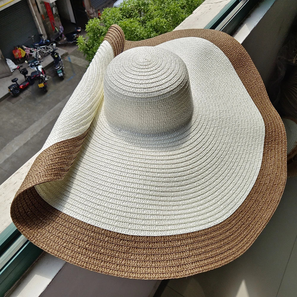 Designer Empty Top Visor Hat for Women – Chic Open Crown Sun Visor for Beach, Golf & Summer Outings