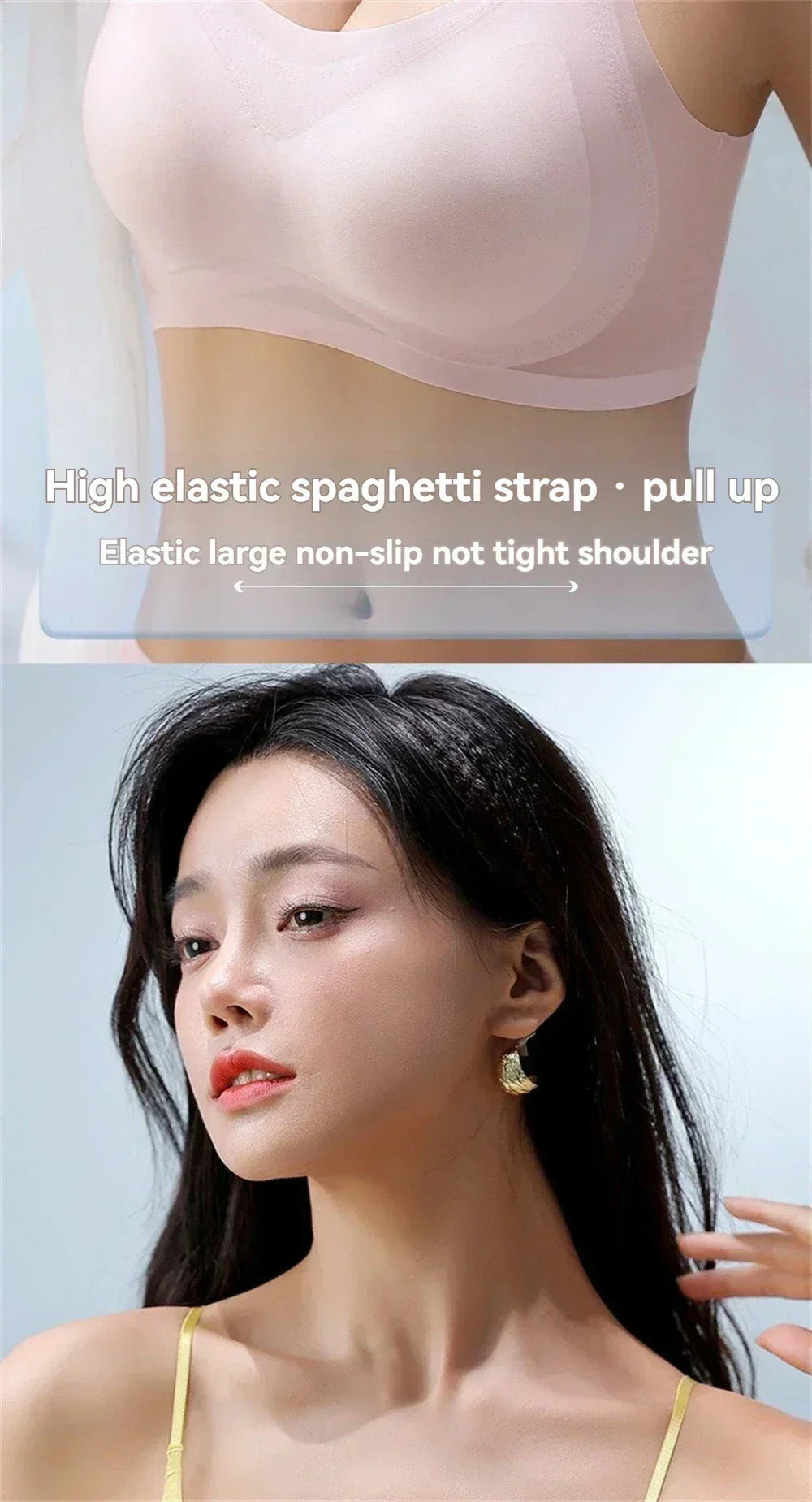 3PCS Ultra-Thin Breathable Ice Silk Top Bras Women's Bustier Underwear Seamless Back Halter Vest Wrap Wireless Bras Solid Color