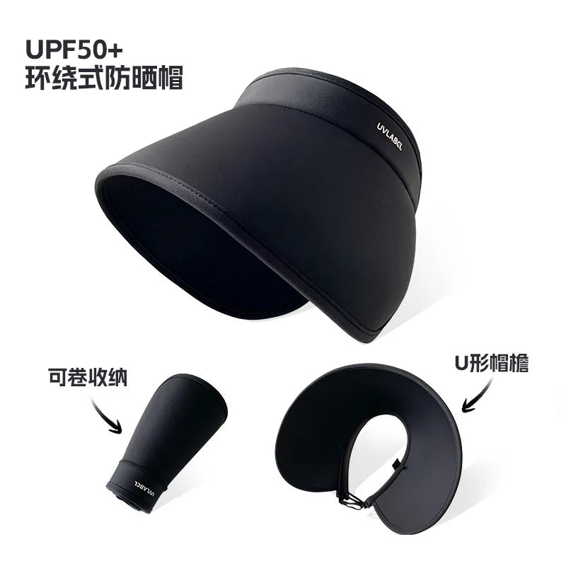 Summer Wide Brim Floppy Visor Hat – Oversized Sun Protection Hat for Beach, Pool & Resort Wear