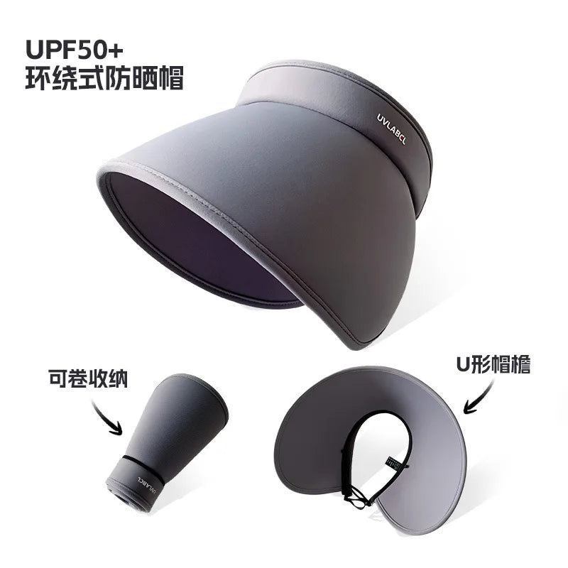 Summer Wide Brim Floppy Visor Hat – Oversized Sun Protection Hat for Beach, Pool & Resort Wear