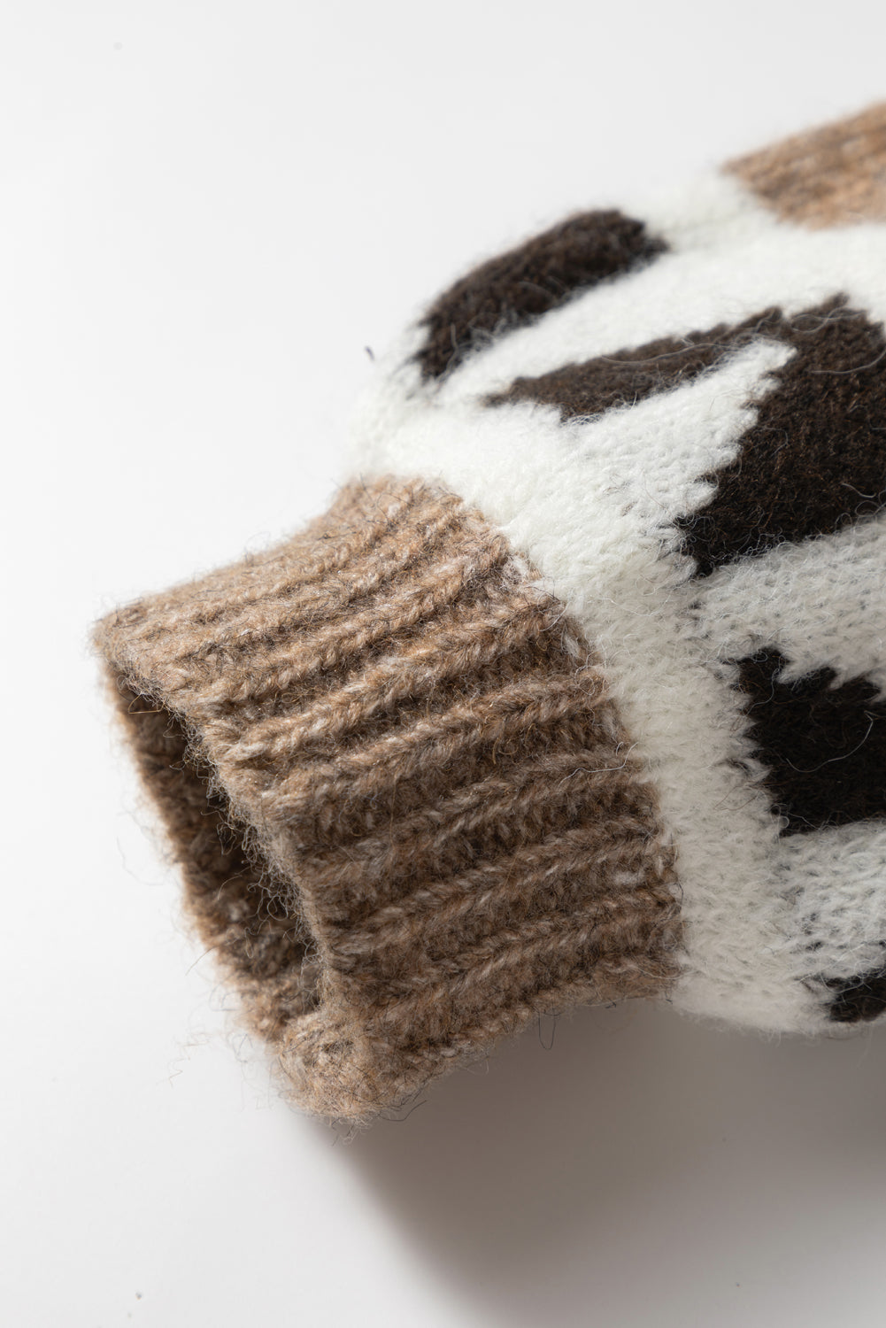 Adelynn Geometric Pattern Front Sweater