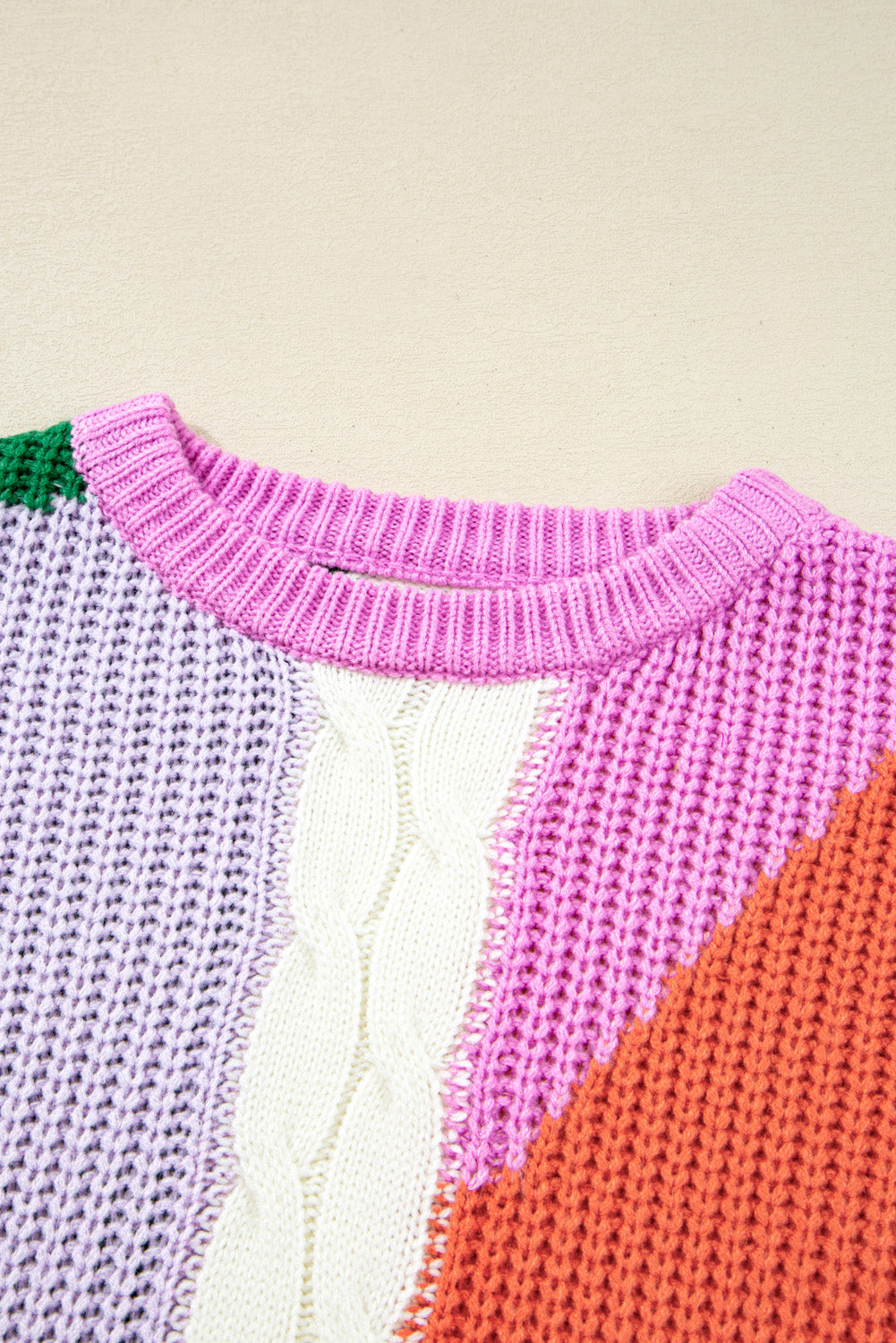 Hailey Textured Knit Drop Shoulder Loose Fit Sweater