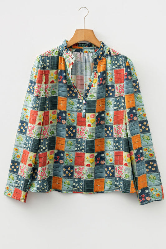 Sarajana Half Placket Collared Blouse