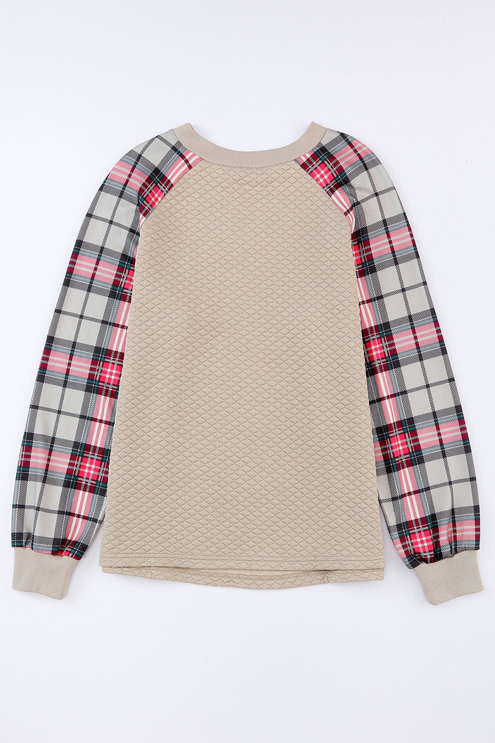 Alina Plaid Raglan Sleeve Sweatshirt