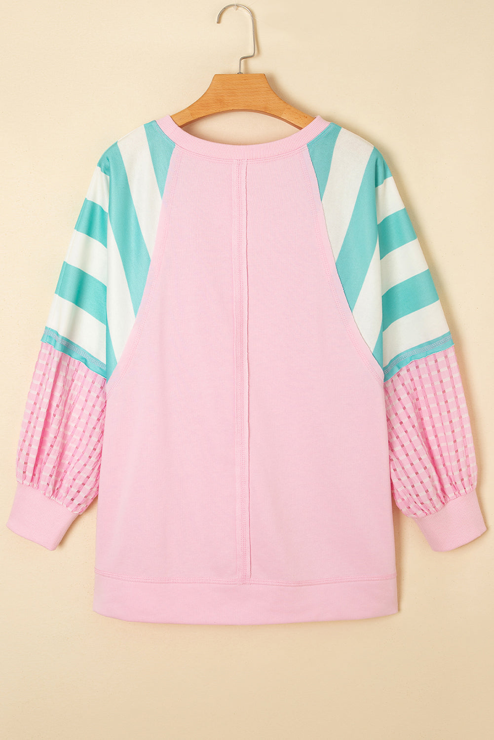 Vanessa Patchwork Raglan Pullover Top