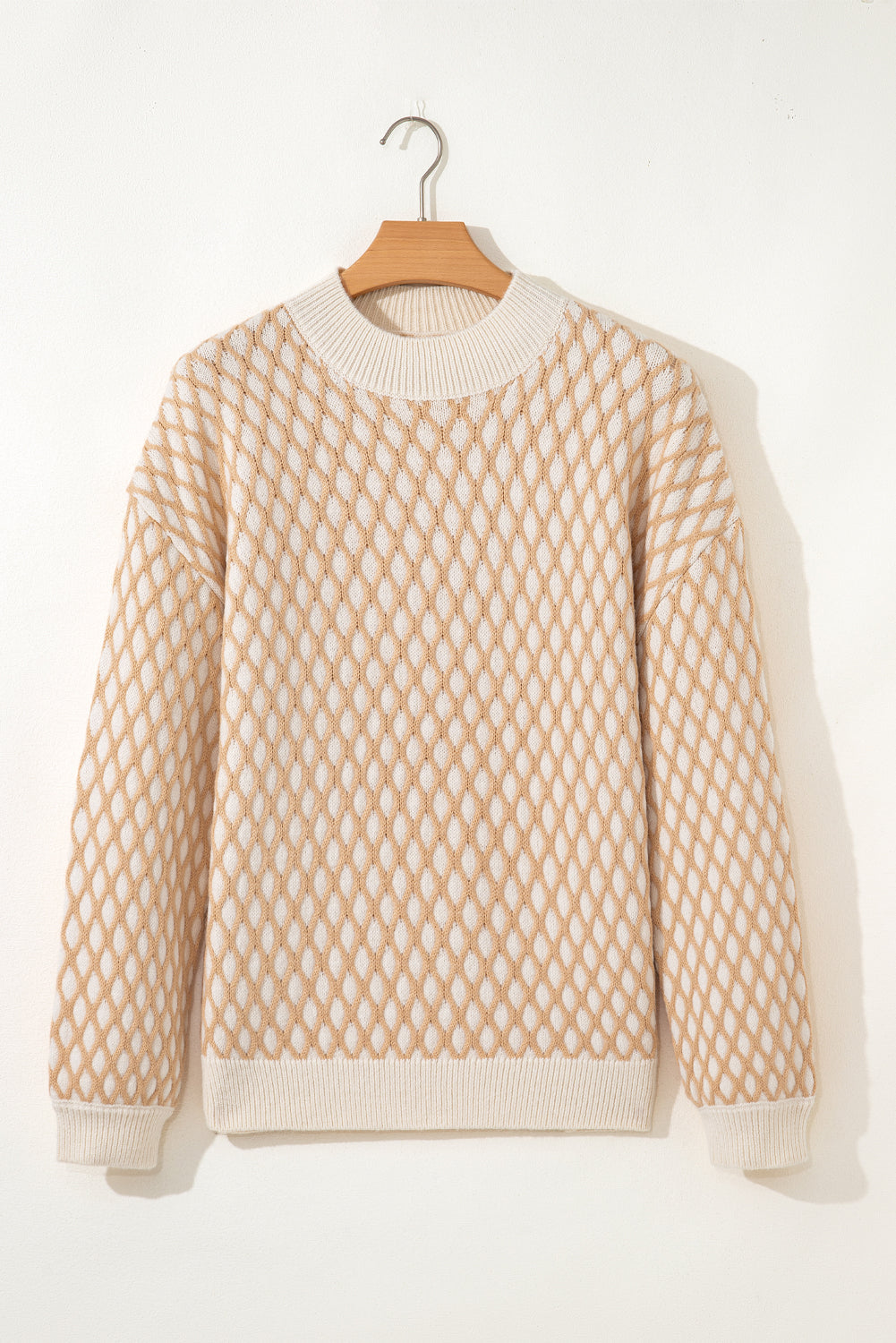 Ximena Rhombus Textured Knit Sweater
