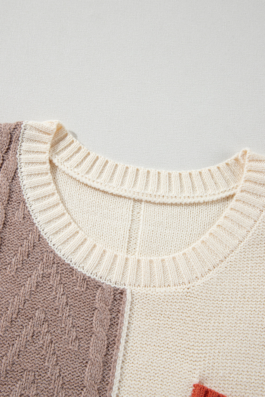 Evelyn Patched Drop Shoulder Sweater