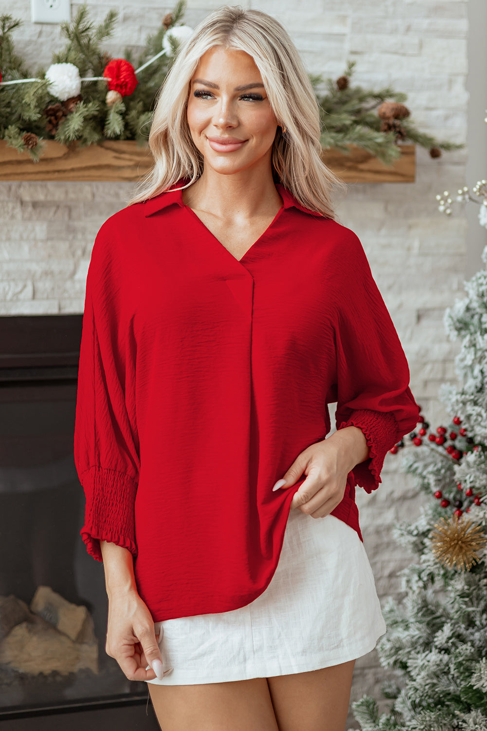 Della Sleeve Oversized Tunic Top